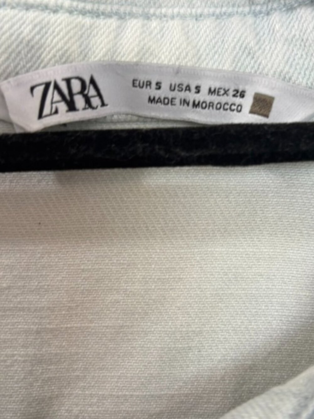 Zara Light Wash Denim Button Front Romper Size Small - Picture 3 of 3